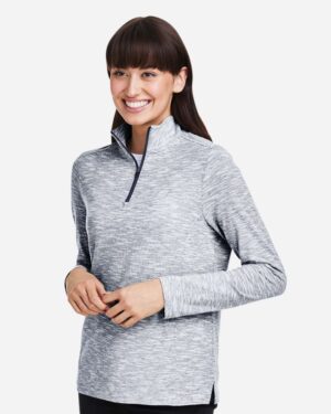 North End Women's Eclipse Jacquard Quarter-Zip Pullover - Image 5
