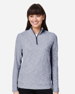 North End Women's Eclipse Jacquard Quarter-Zip Pullover - Image 16
