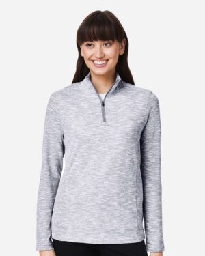 North End Women's Eclipse Jacquard Quarter-Zip Pullover - Image 22