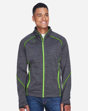 North End Men's Flux Mélange Bonded Fleece Jacket - Image 3
