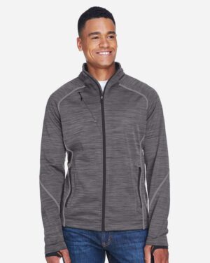 North End Men's Flux Mélange Bonded Fleece Jacket - Image 8