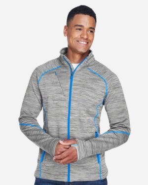 North End Men's Flux Mélange Bonded Fleece Jacket - Image 23