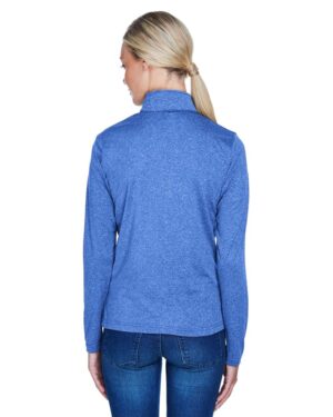 UltraClub Women's Cool & Dry Heathered Performance Quarter-Zip Pullover - Image 20