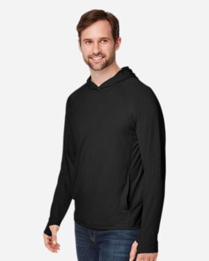 North End Unisex JAQ Stretch Performance Hooded Long Sleeve T-Shirt - Image 5