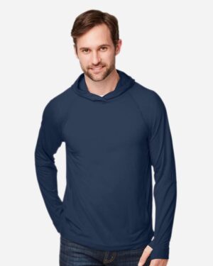 North End Unisex JAQ Stretch Performance Hooded Long Sleeve T-Shirt - Image 16