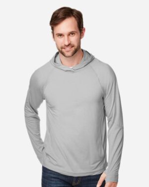 North End Unisex JAQ Stretch Performance Hooded Long Sleeve T-Shirt - Image 22