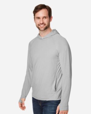 North End Unisex JAQ Stretch Performance Hooded Long Sleeve T-Shirt - Image 23