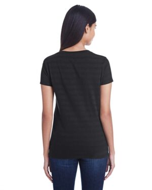 Threadfast Apparel Women's Invisible Stripe V-Neck T-Shirt - Image 3