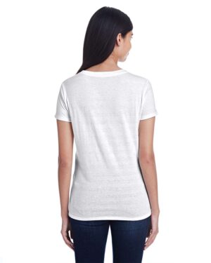 Threadfast Apparel Women's Invisible Stripe V-Neck T-Shirt - Image 6