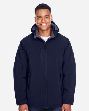 North End Men's Glacier Insulated Three-Layer Fleece Soft Shell Hood Jacket with Detachable Hood - Image 8