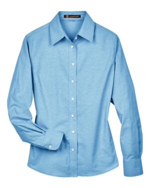 Harriton Women's Long Sleeve Oxford Dress Shirt - Image 6