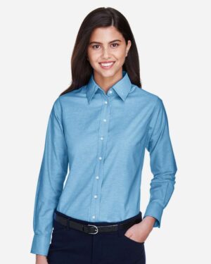 Harriton Women's Long Sleeve Oxford Dress Shirt - Image 8