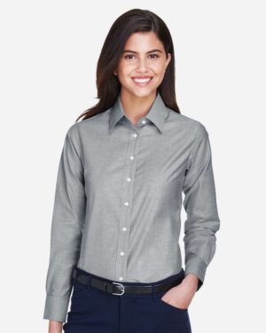 Harriton Women's Long Sleeve Oxford Dress Shirt - Image 13