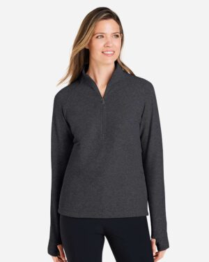 North End Women's Spirit Textured Quarter-Zip Pullover - Image 4