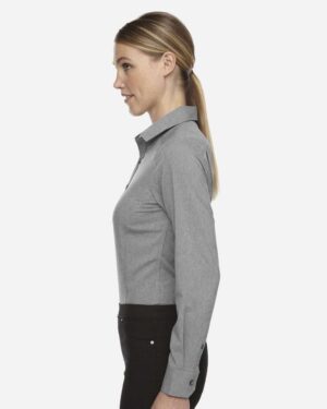 North End Women's Melange Performance Shirt - Image 2