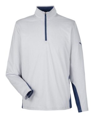Puma Golf Men's Mesa Stripe Quarter-Zip Pullover - Image 7
