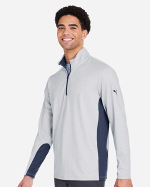 Puma Golf Men's Mesa Stripe Quarter-Zip Pullover - Image 11
