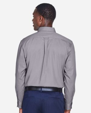 Harriton Men's Tall Easy Blend™ Twill Dress Shirt - Image 10