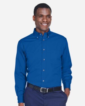 Harriton Men's Tall Easy Blend™ Twill Dress Shirt - Image 13