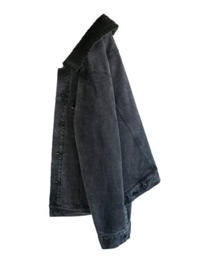 Threadfast Apparel Unisex Sherpa-Lined Denim Jacket - Image 3