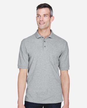 Harriton Men's Easy Blend™ Polo with Pocket - Image 8