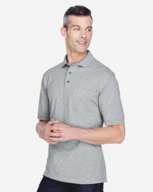 Harriton Men's Easy Blend™ Polo with Pocket - Image 9