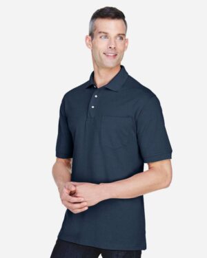 Harriton Men's Easy Blend™ Polo with Pocket - Image 14