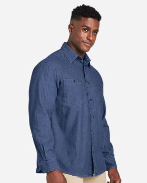 Harriton Unisex Denim Shirt Jacket - Image 5