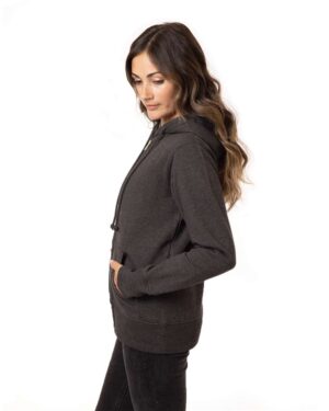 econscious Women's Heathered Full-Zip Hooded Sweatshirt - Image 5