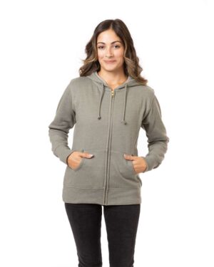econscious Women's Heathered Full-Zip Hooded Sweatshirt - Image 7