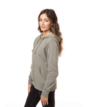 econscious Women's Heathered Full-Zip Hooded Sweatshirt - Image 8