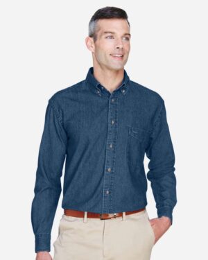 Harriton Men's Tall Denim Shirt - Image 3