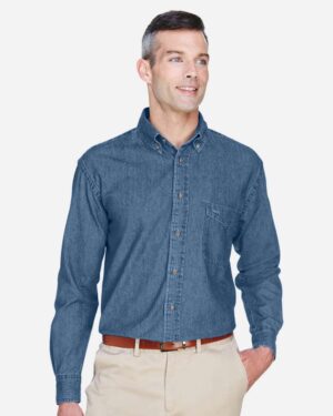 Harriton Men's Tall Denim Shirt - Image 8