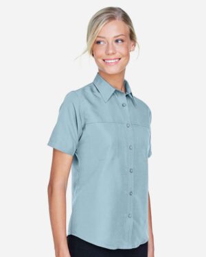 Harriton Women's Key West Short Sleeve Performance Staff Shirt - Image 7