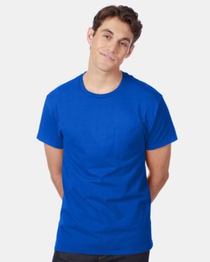 Hanes Men's Authentic Pocket T-Shirt - Image 28