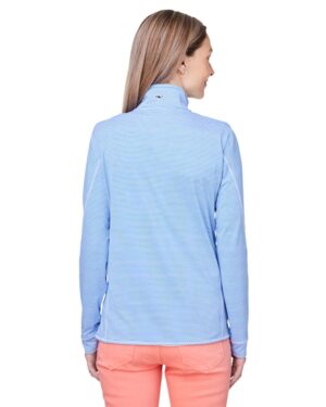 vineyard vines Women's Microstripe Sankaty Half-Zip Pullover - Image 6