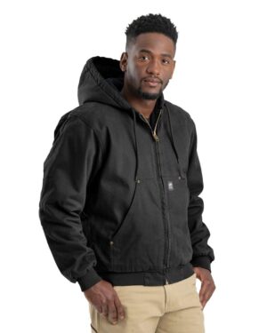 Berne Apparel Men's Tall Heartland Washed Cotton Duck Hooded Jacket - Image 5