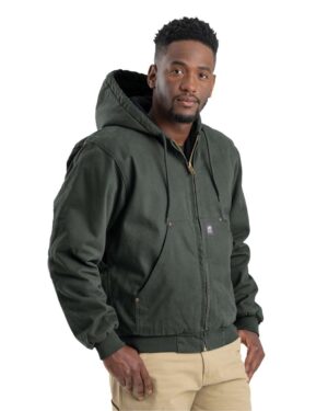 Berne Apparel Men's Tall Heartland Washed Cotton Duck Hooded Jacket - Image 10