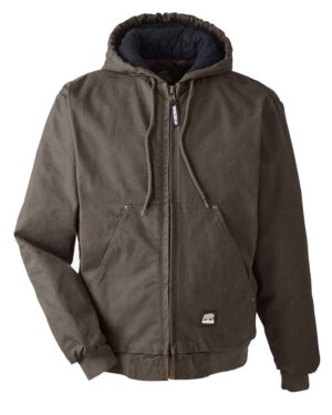 Berne Apparel Men's Tall Heartland Washed Cotton Duck Hooded Jacket - Image 11