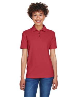 UltraClub Women's Whisper Pique Polo - Image 3