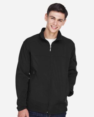 North End Men's Three Layer Fleece Performance Soft Shell Jacket - Image 3
