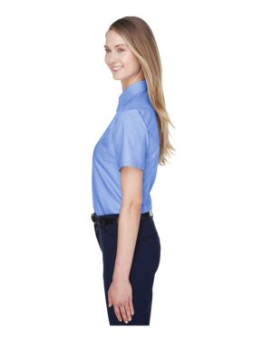Harriton Women's Stain-Release Short Sleeve Oxford Shirt - Image 4