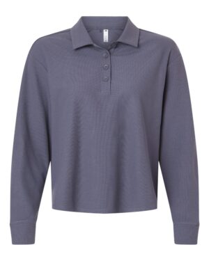 Adidas Women's Beyond Long Sleeve Loose Polo - Image 7