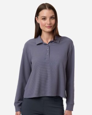 Adidas Women's Beyond Long Sleeve Loose Polo - Image 10