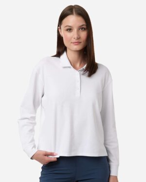 Adidas Women's Beyond Long Sleeve Loose Polo - Image 16