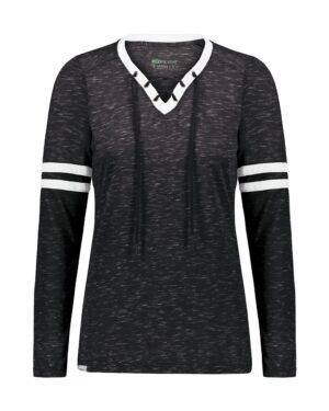 Holloway Women's Eco Revive™ Monterey Long Sleeve V-Neck T-Shirt - Image 7