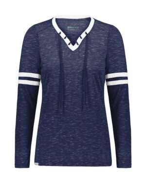 Holloway Women's Eco Revive™ Monterey Long Sleeve V-Neck T-Shirt - Image 13