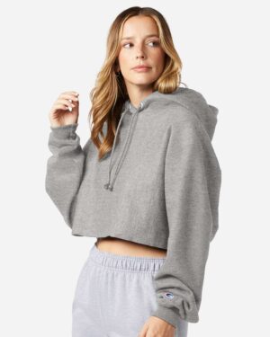 Champion Women's Reverse Weave® Hooded Cropped Sweatshirt - Image 8