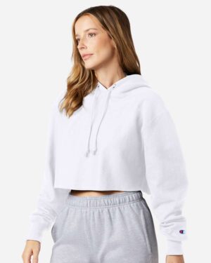 Champion Women's Reverse Weave® Hooded Cropped Sweatshirt - Image 11