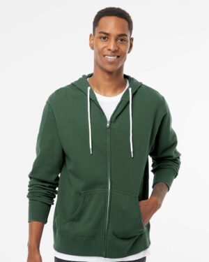 Independent Trading Co. Unisex Lightweight Full-Zip Hooded Sweatshirt - Image 4